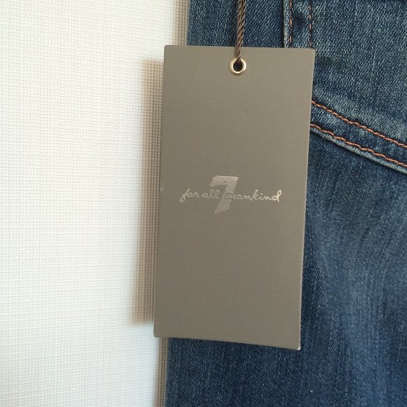 Seven 7 For All Mankind Womens Straight Leg Jeans 24 x 32 Low Rise Stretch NWT - Picture 6 of 12